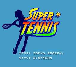 Super Tennis (USA) - Title Screen