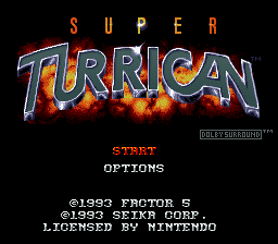 Super Turrican (USA) - Title Screen