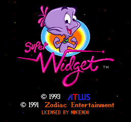 Super Widget (USA) - Title Screen