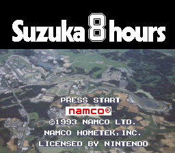 Suzuka 8 Hours (USA) - Title Screen