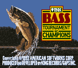 TNN Bass Tournament of Champions (USA) - Title Screen