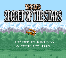 Tecmo Secret of the Stars (USA) - Title Screen