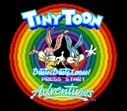 Tiny Toon Adventures - Buster Busts Loose! (USA) - Title Screen