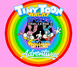 Tiny Toon Adventures - Wacky Sports Challenge (USA) - Title Screen