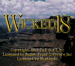 True Golf Classics - Wicked 18 (USA) - Title Screen