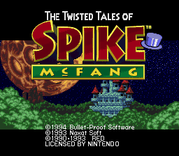 Twisted Tales of Spike McFang, The (USA) - Title Screen