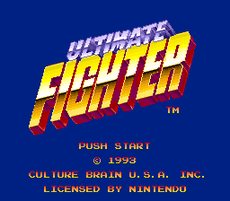 Ultimate Fighter (USA) - Title Screen