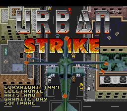 Urban Strike (USA) - Title Screen