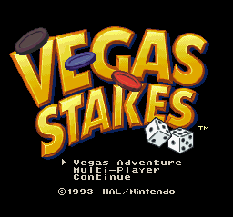 Vegas Stakes (USA) - Title Screen