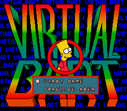Virtual Bart (USA) - Title Screen
