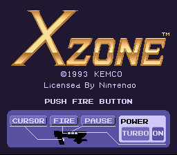 X Zone (Japan, USA) (En) - Title Screen
