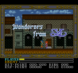 Ys III - Wanderers from Ys (USA) - Title Screen